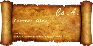 Csernai Alex névjegykártya